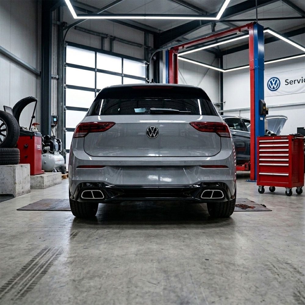 Gloss Black Rear Diffuser for Volkswagen Golf MK8 R-Line 2020+