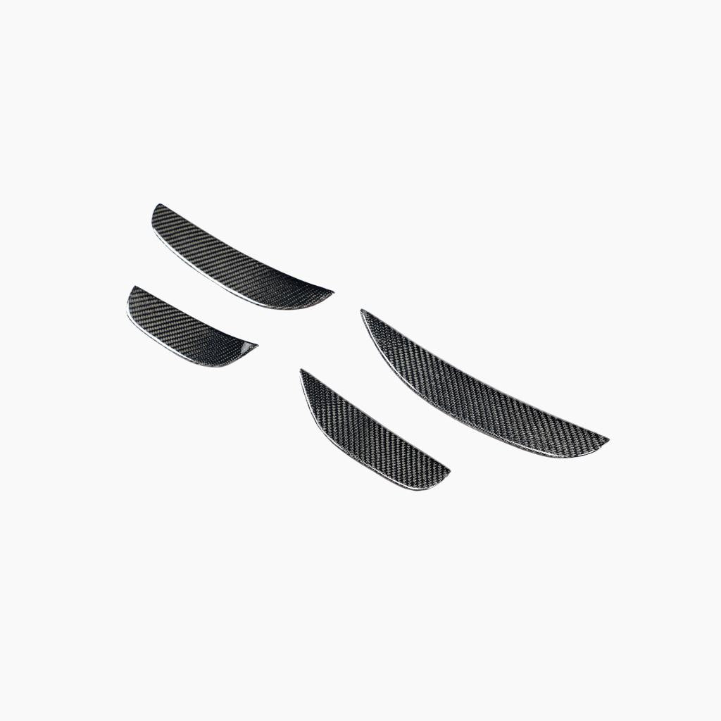 Mercedes-Benz C63 AMG W205 Carbon Fiber Front Canards-side angle view
