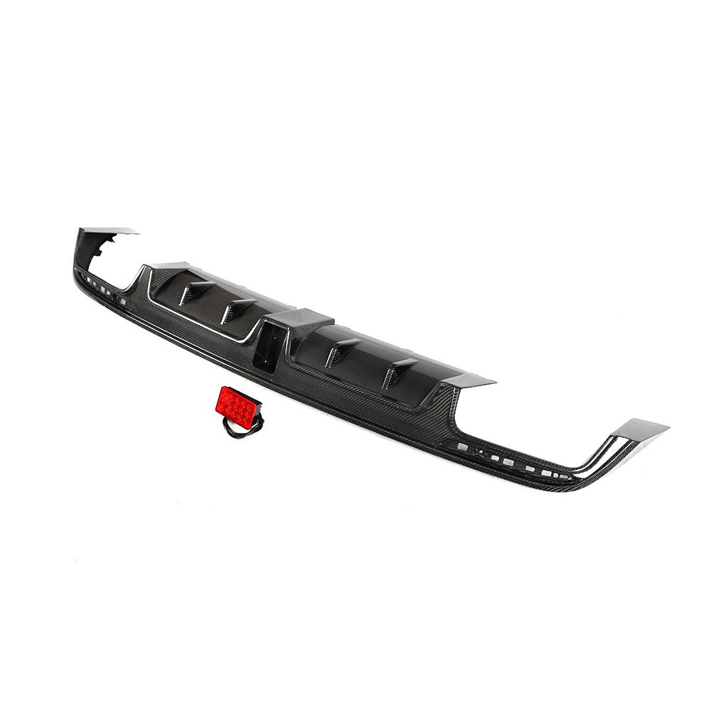 B Style Carbon Fiber Rear Diffuser For Mercedes-Benz S‑Class W222 Pre‑Facelift (2014–2017)