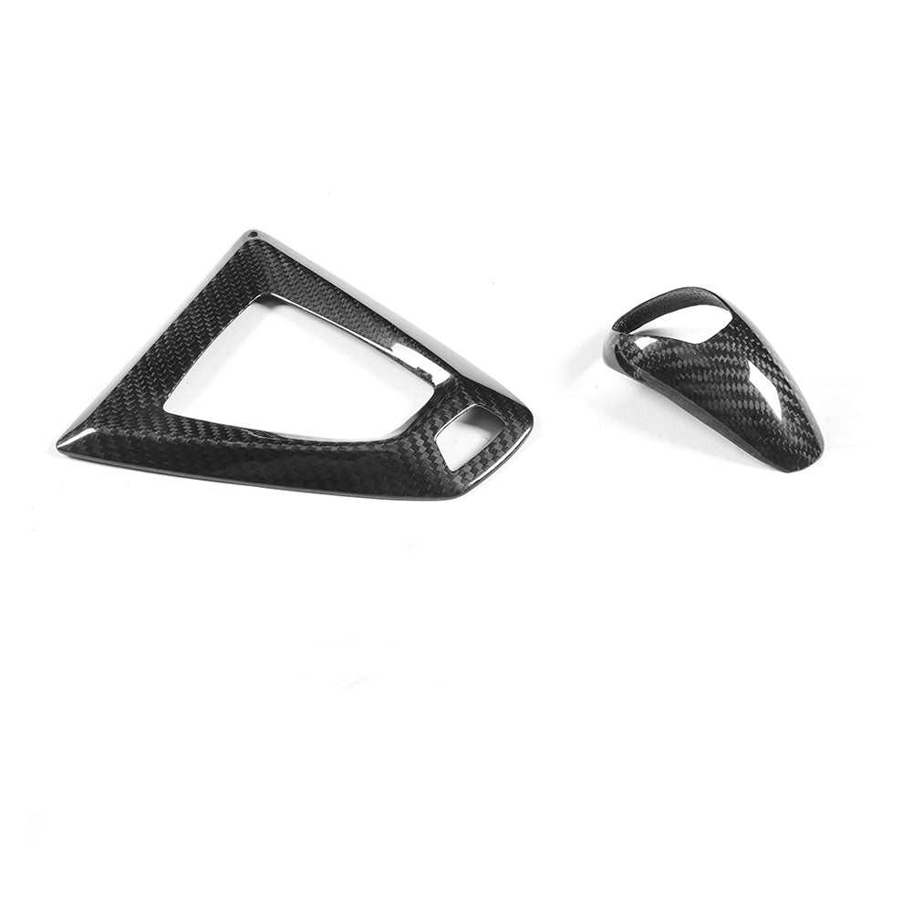 LHD Carbon Fiber Gear Shift Knob Cover Trim for BMW M3 F80, M4 F82/F83 (2014-2020)