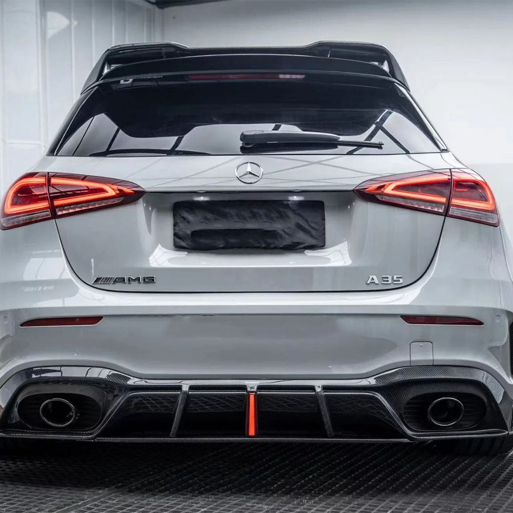 Gloss Black Exhaust Tips for Mercedes Benz A-Class W177 A35 Hatchback (2018+)