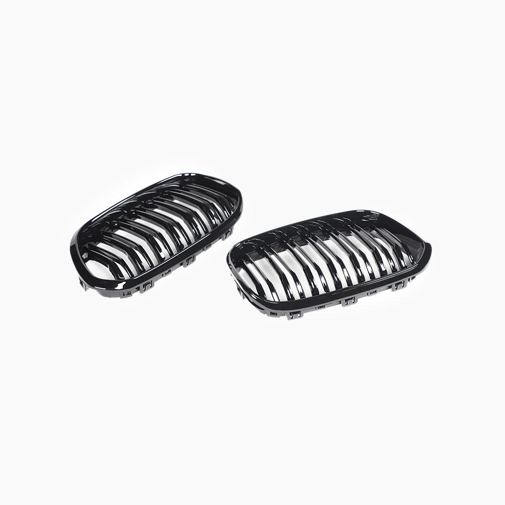 Dual Slat Gloss Black Kidney Grill for BMW 1 Series F20/F21 LCI (2015-2019)