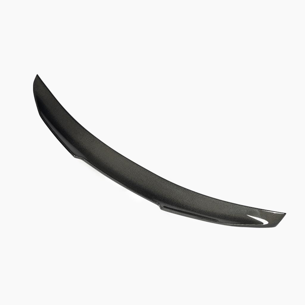 Mercedes-Benz C-Class W204 Carbon Fiber Trunk Spoiler-side angle view