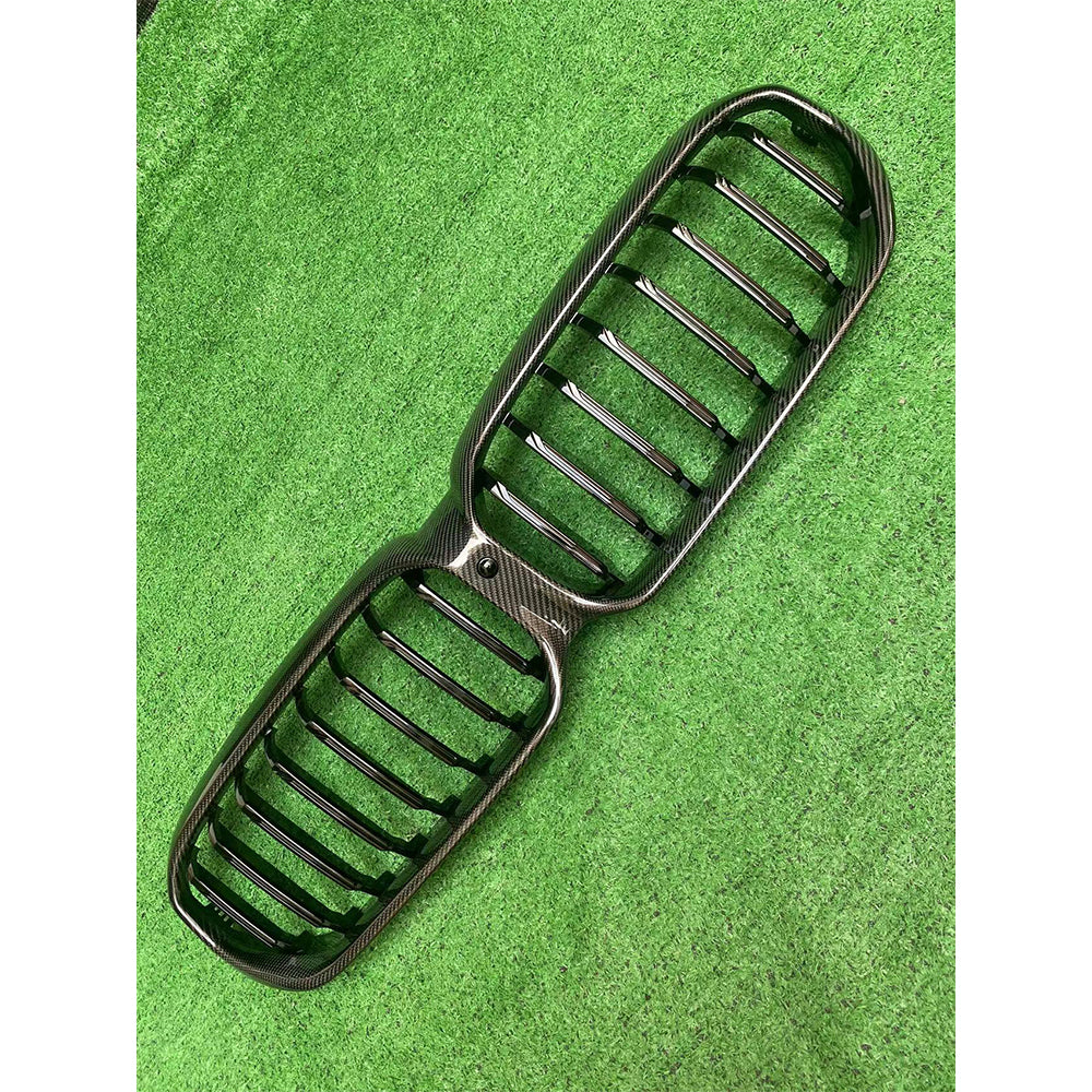 ST Style Single Slat Carbon Fiber Front Grille for BMW 5 Series G30 M Sport (2020-2023)