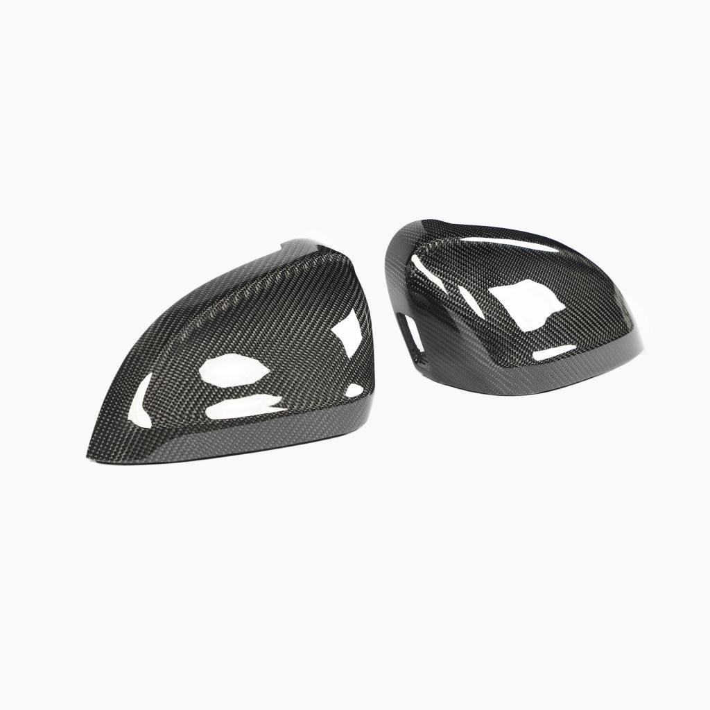Carbon Fiber Mirror Caps For Audi A5 / S5 B9 Pre-LCI, A4 / S4 B9 Pre-LCI (2017–2019) (With Lane Assist)
