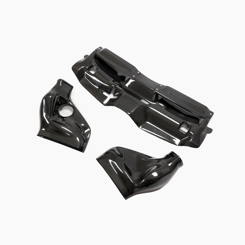 Mercedes-Benz C63 W204 Carbon Fiber Air Intake Filter Cover-side angle view