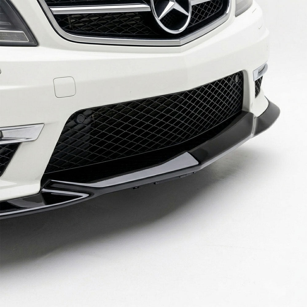 Gloss Black Front Lip For Mercedes-Benz C63 AMG W204 Pre-Facelift(2008-2011)