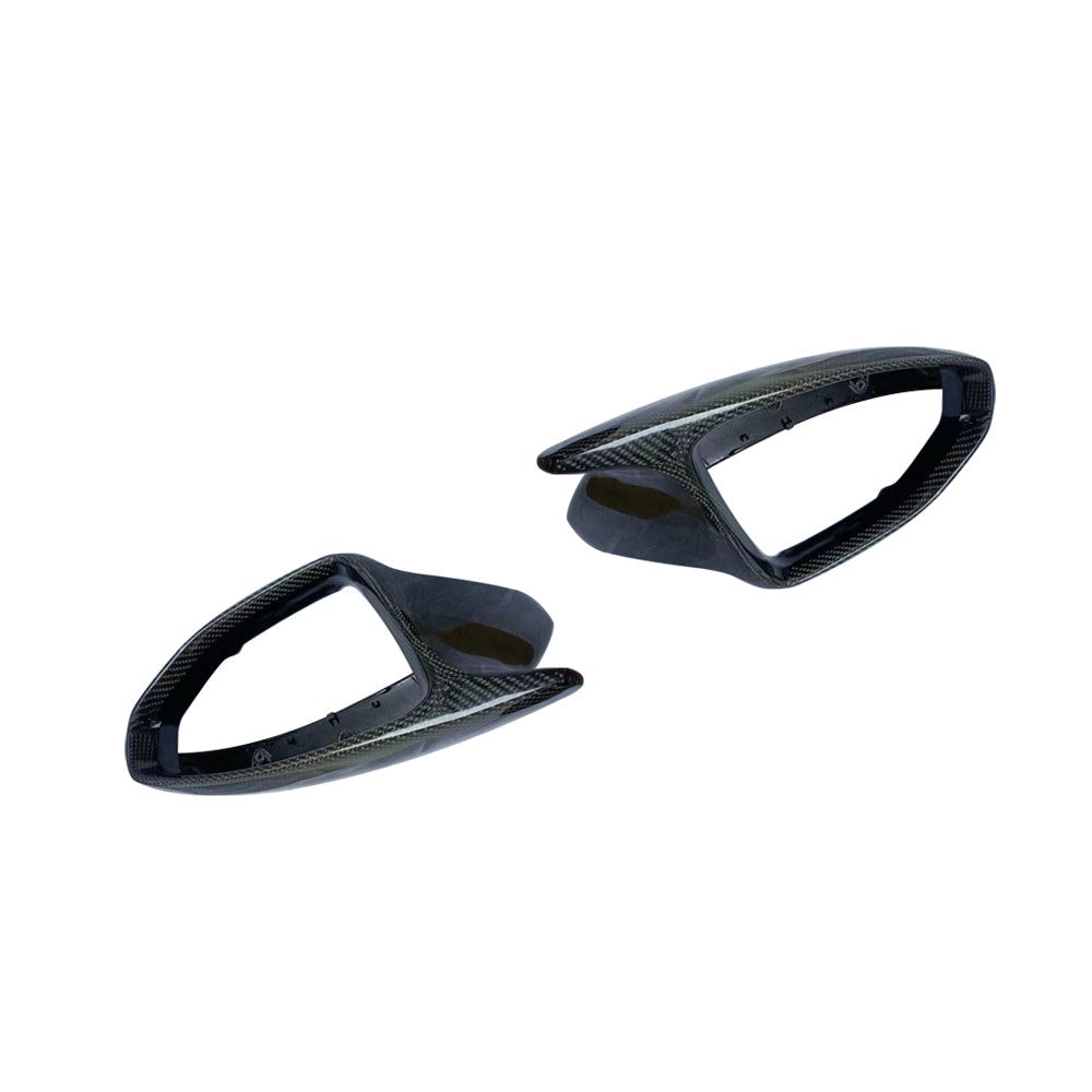 Carbon Fiber Mirror Cover Caps for AUDI A6/S6/RS6/A7/S7/RS7 (2019-2024)(Without Lane Assist)