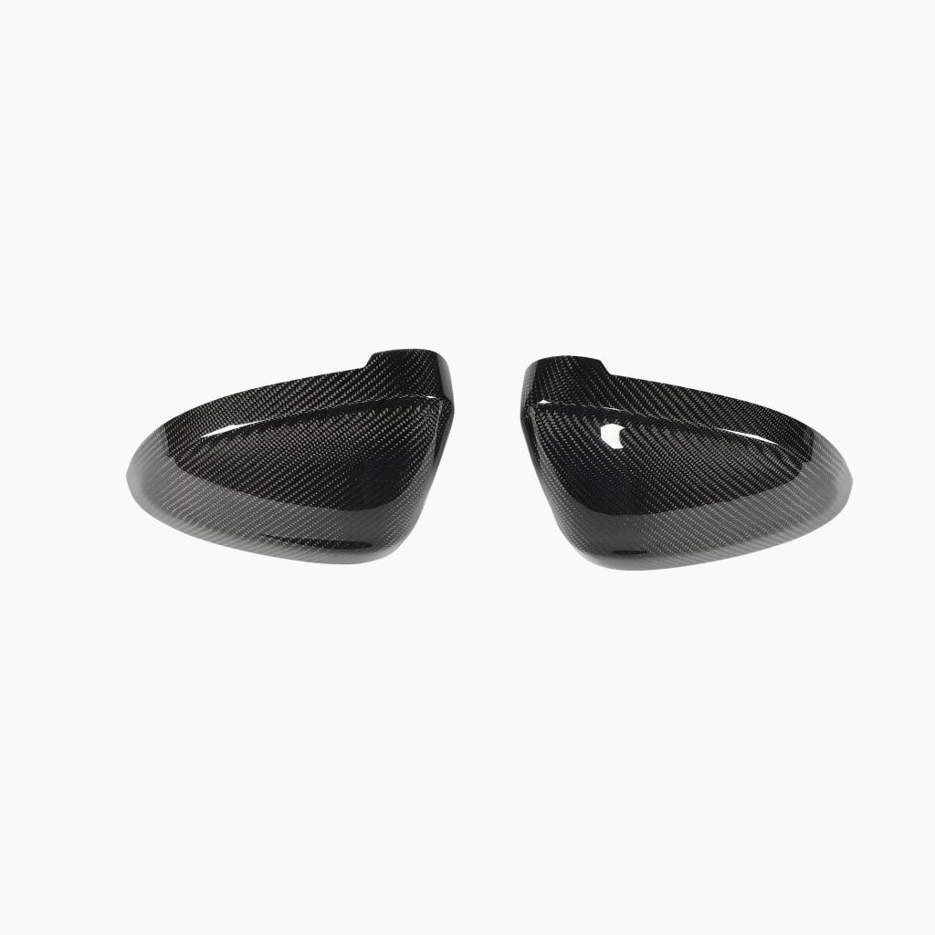 Carbon Fiber REPLACEMENT Mirror Caps For Audi A5 / S5 B9 Pre-LCI, A4 / S4 B9 Pre-LCI (2017–2019) (With Lane Assist)