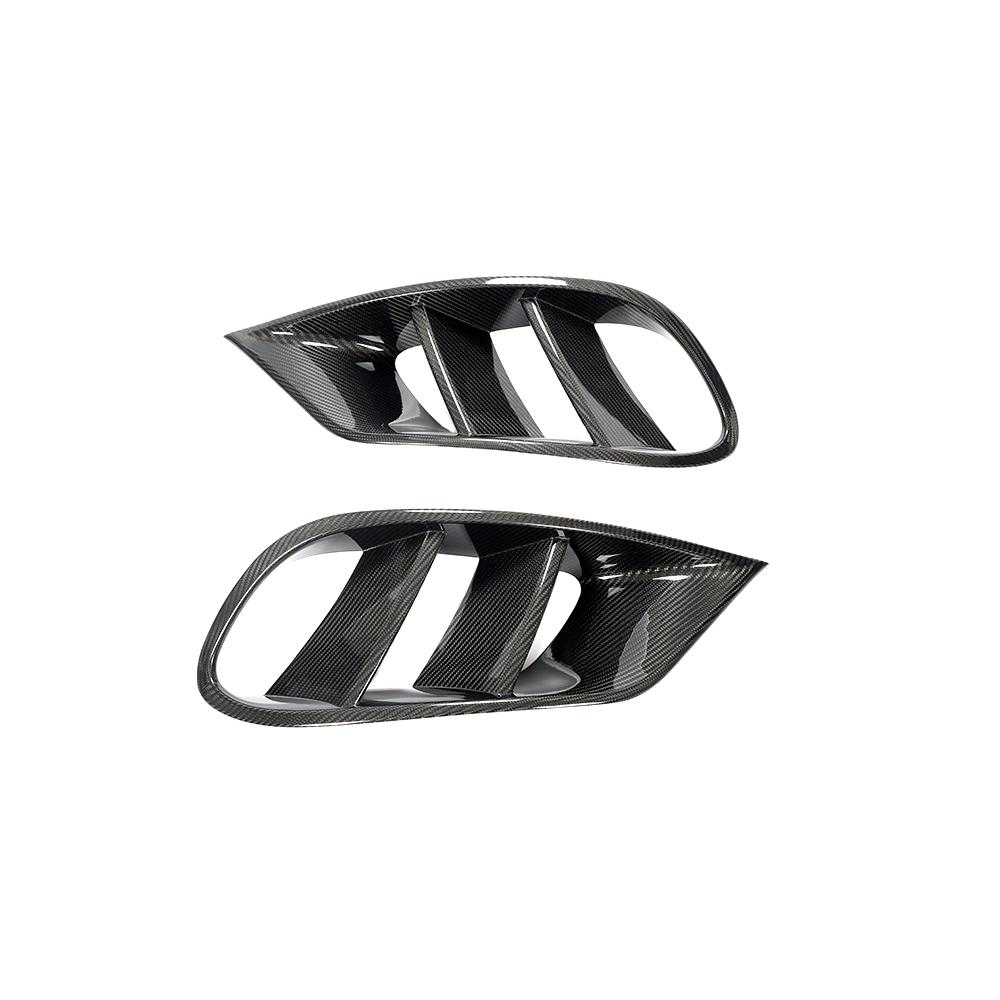 ST Style Carbon Fiber Front Fog lamp Cover Trims for Mercedes Benz S-Class C217 Pre-Facelift 2014-2017