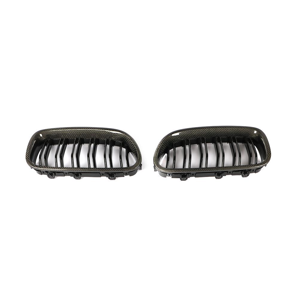 ST Style Carbon Fiber Dual Slat Front Grille for BMW 5 Series F10/F11 (2010–2017)