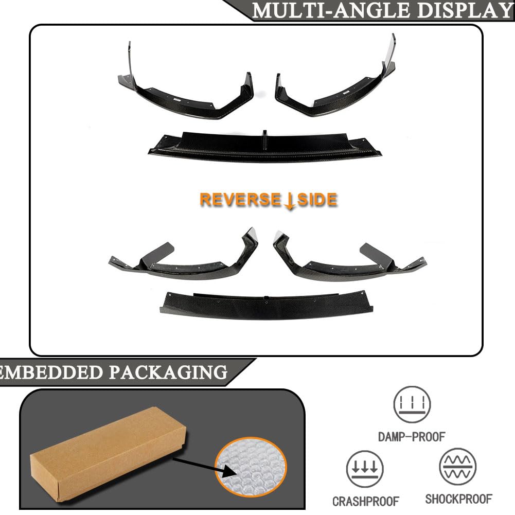 Carbon Fiber Front Bumper Lip for Toyota GR86 &for Subaru BRZ 2022-2024 | Abrasion-Resistant Robust Lip Body Kit Bumper Split
