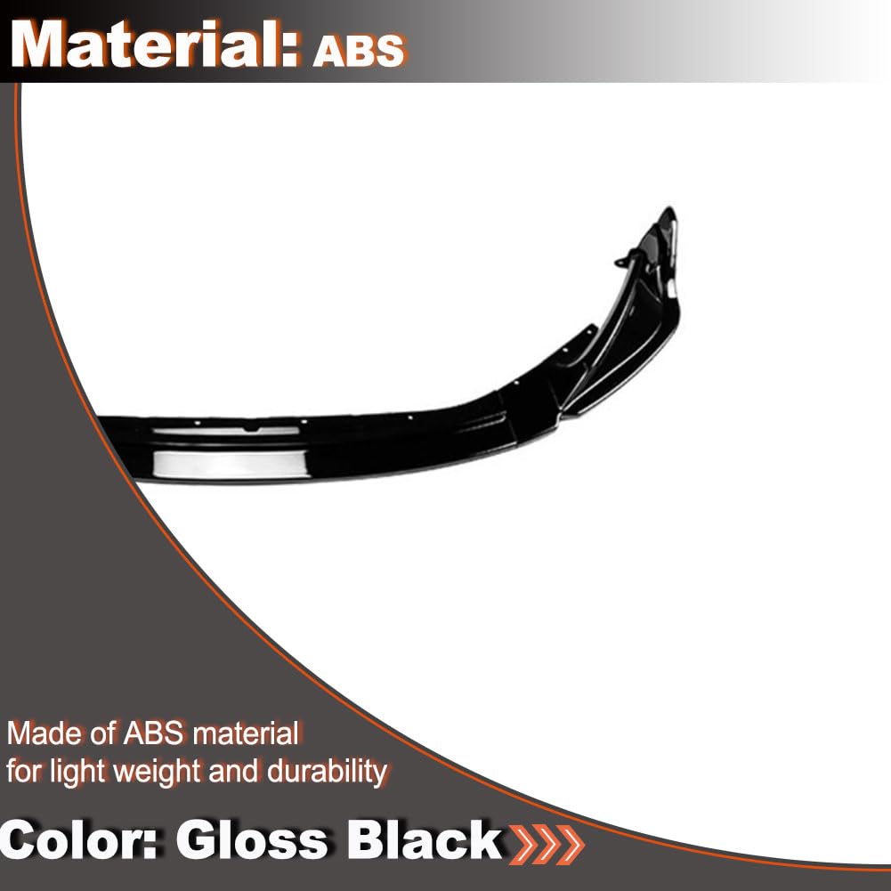 Gloss Black Front Lip Spoiler Compatible with BMW G80 M3 G82 M4 2021-2026 ABS Car Front Splitters Body Kit Trim Protection