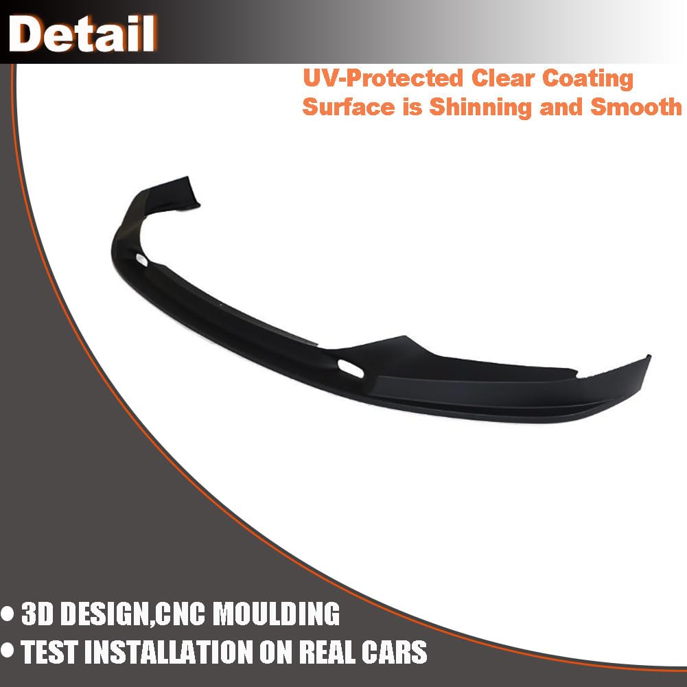Gloss Black Front Bumper Lip for BMW G30 5 Series G31 G38 M Sport Sedan/Wagon 2017-2020 530i 540i M550i Fiberglass Auto Front
