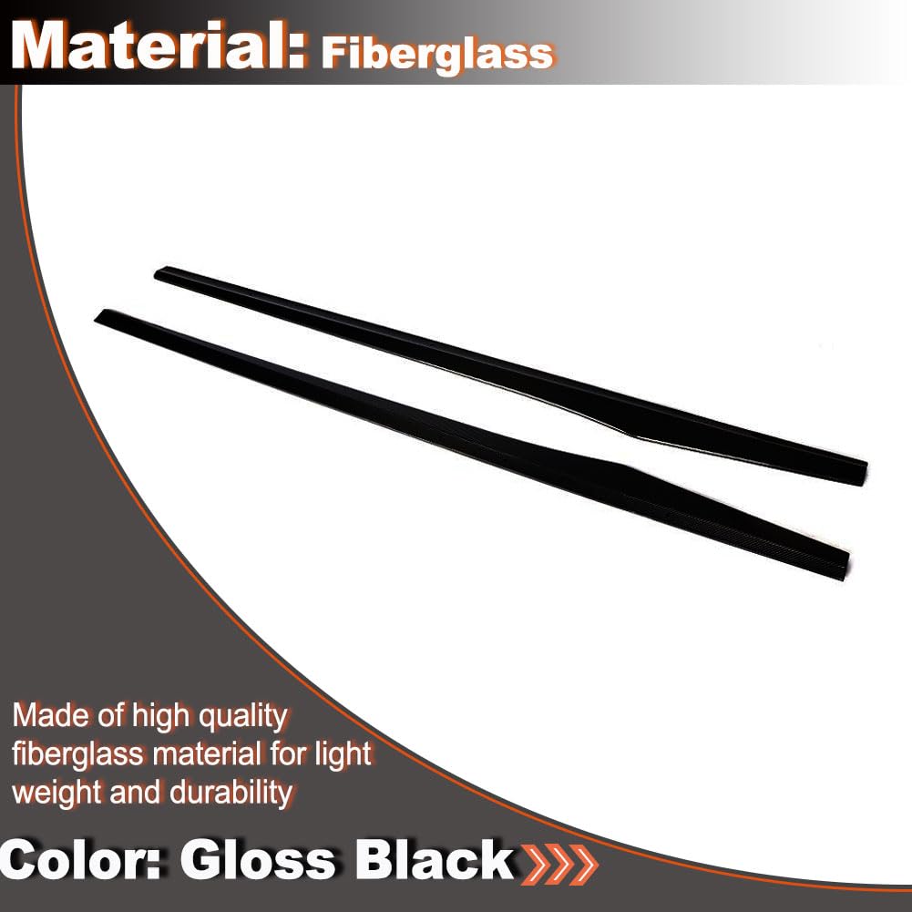 Gloss Black Side Skirts for Mercedes-Benz CLS Class C257 CLS400 CLS550 CLS63 AMG Sedan 4-Door 2018-2019Under Door Rocker Pane