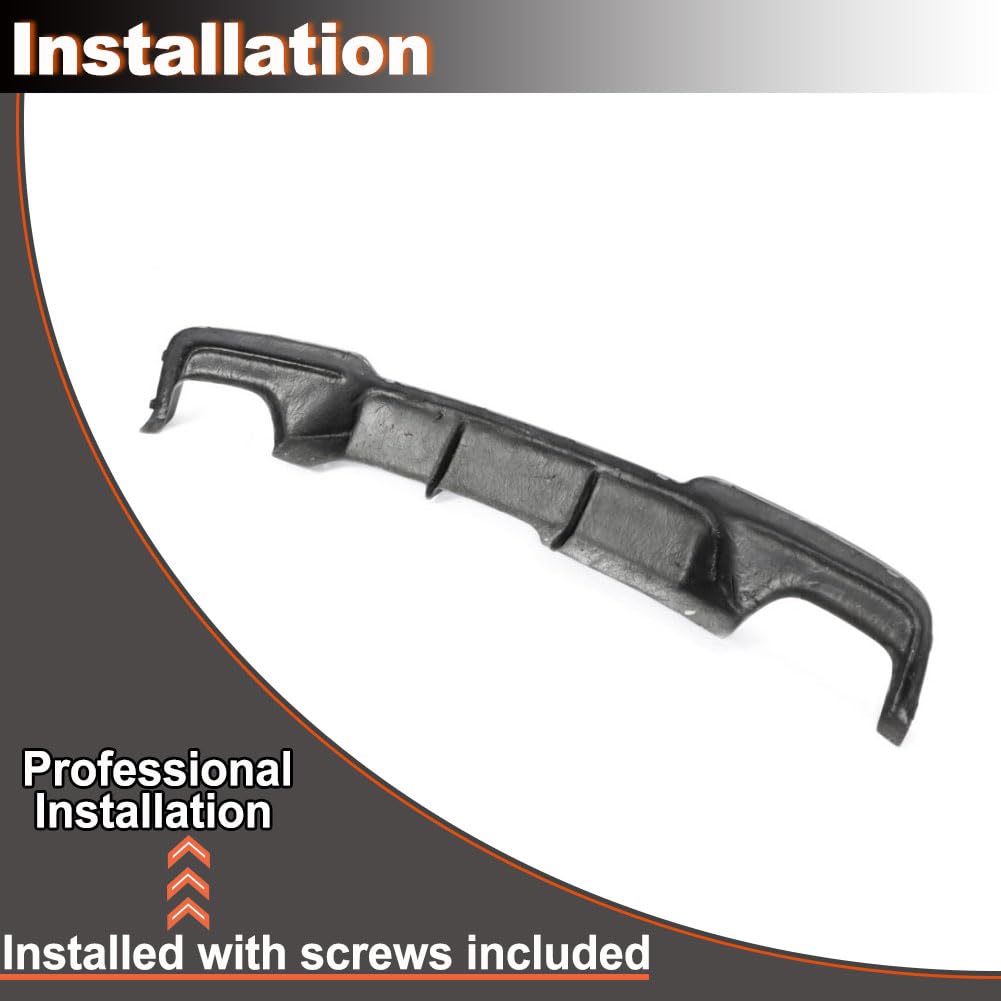 Matte Black Rear Diffuser for BMW 5 Series F10 2012-2016 520i 523i 528i 530i 535i 550i M Sport Sedan Fiberglass Rear Lower Bu