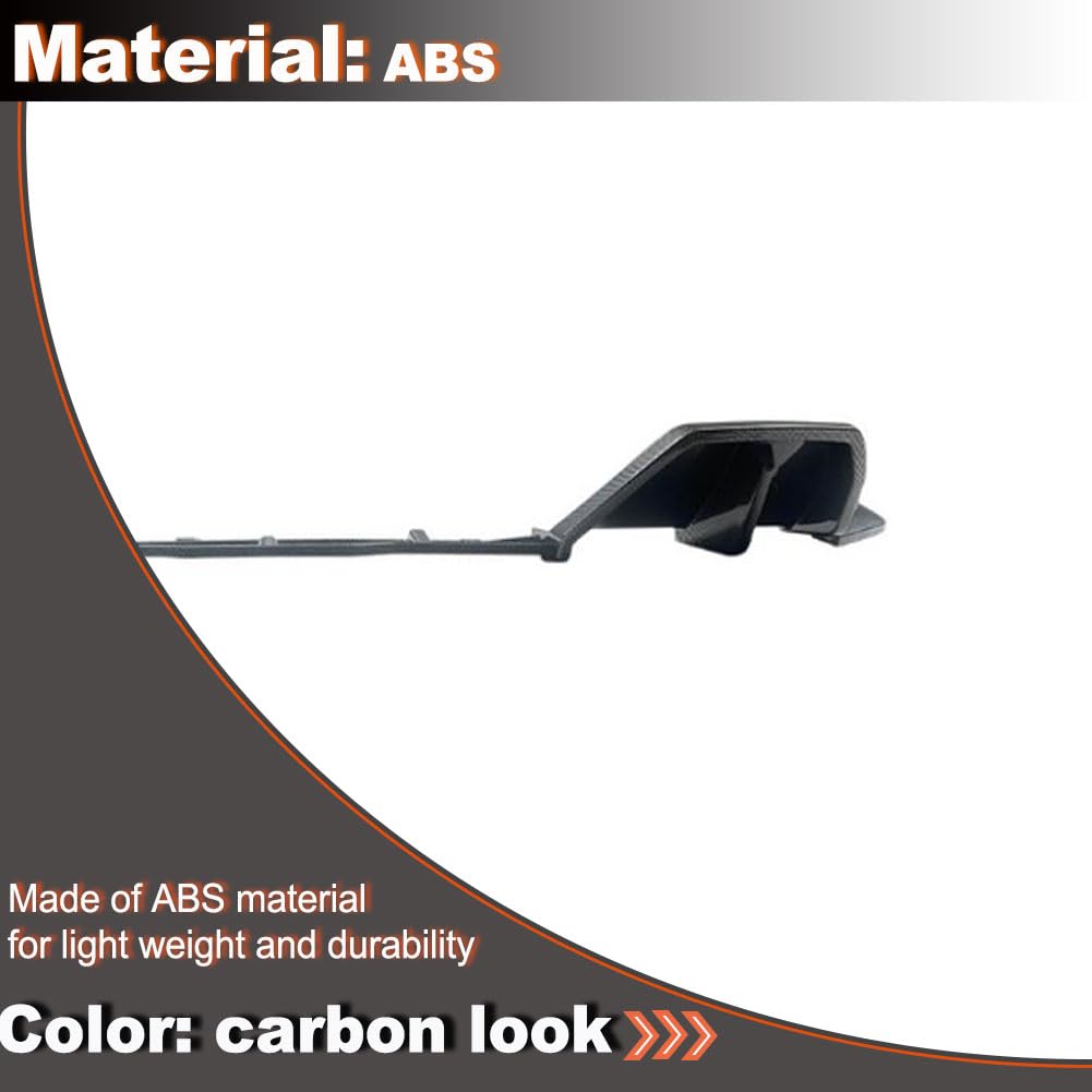 Carbon Pattern Rear Bumper Diffuser Compatible with BMW X3 G45 G48 M Sport 2025 2026 ABS Lower Bumper Lip Spoiler Body Kit Fa