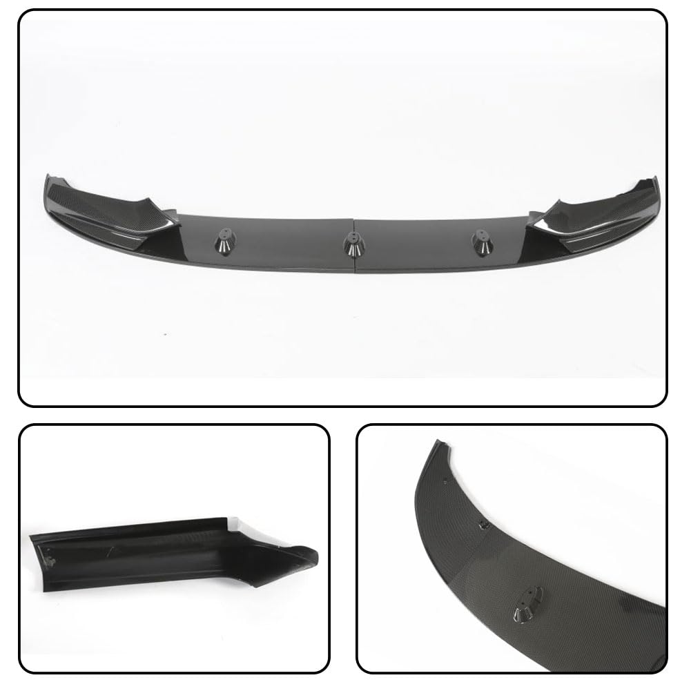 Carbon Pattern Front Lip for BMW 5 Series F10 M Sport 2011-2016 Front Bumper Lip ABS Auto Chin Spoiler Splitter Protector
