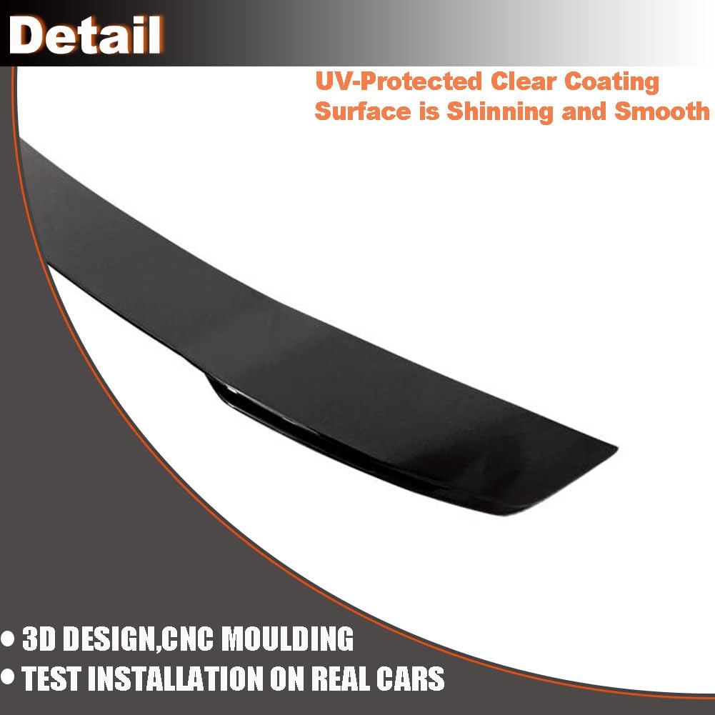 Gloss Black Rear Spoiler for Ford Mustang S650/ GT/Ecoboost/ 2024-2026 | Dark horse Trunk Duck Spoiler Wing