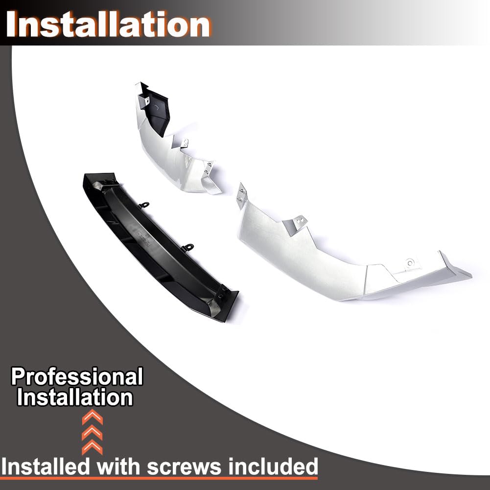 Front Bumper Lip Splitter for Honda Accord 2021-2022 Silver | Front Lip Splitter Air Dam Bumper Protection Spoiler Splitter 3