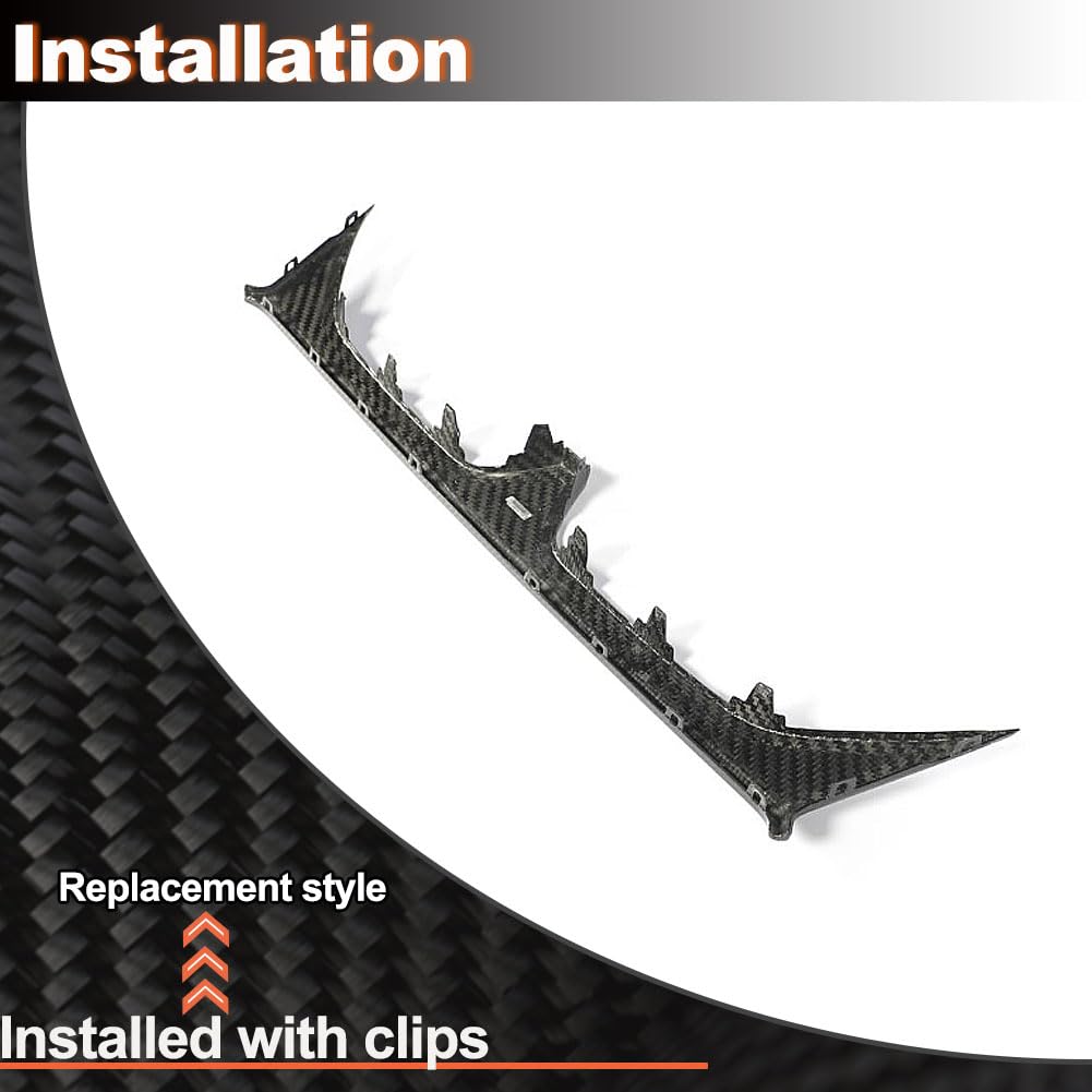 Dry Carbon Fiber Front Lower Grille CoverTrim Compatible with BMW X5M F95 2023-2024 Front Bumper Center Grille Vent Repacemen