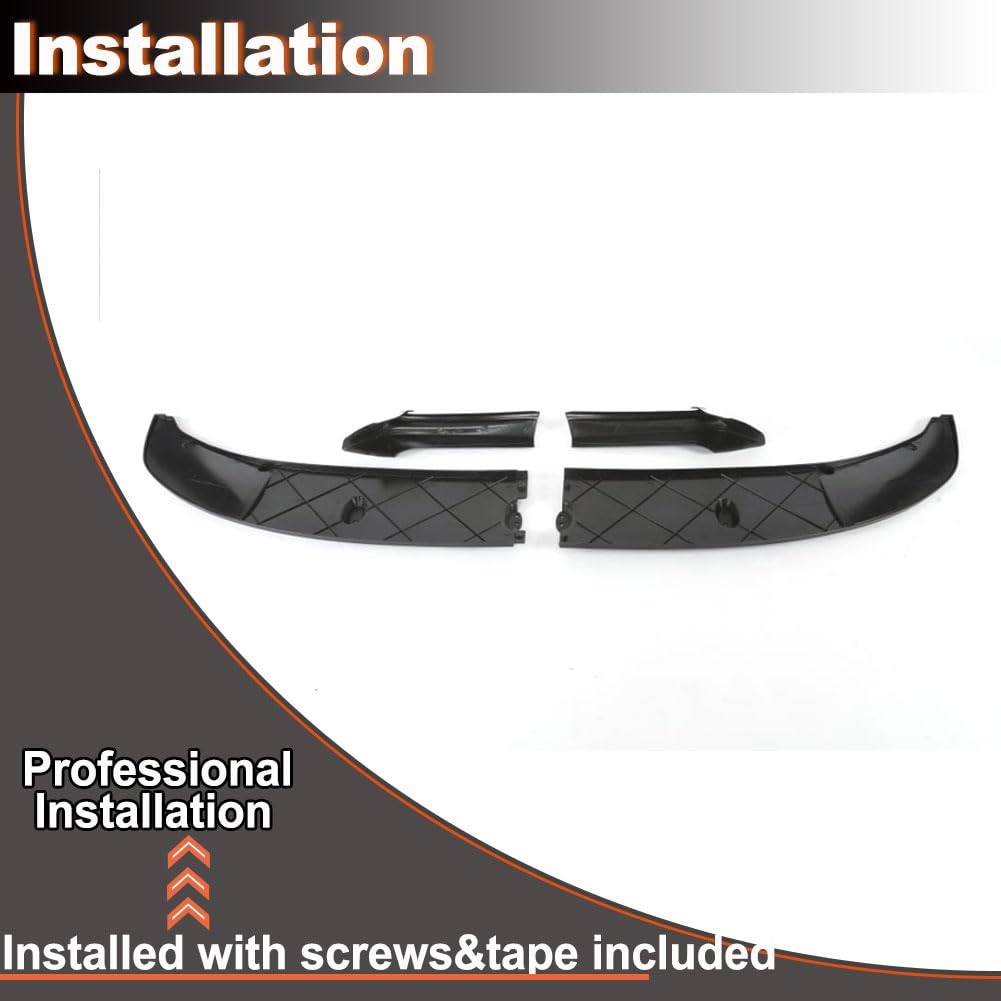 Carbon Pattern Front Lip for BMW 5 Series F10 M Sport 2011-2016 Front Bumper Lip ABS Auto Chin Spoiler Splitter Protector