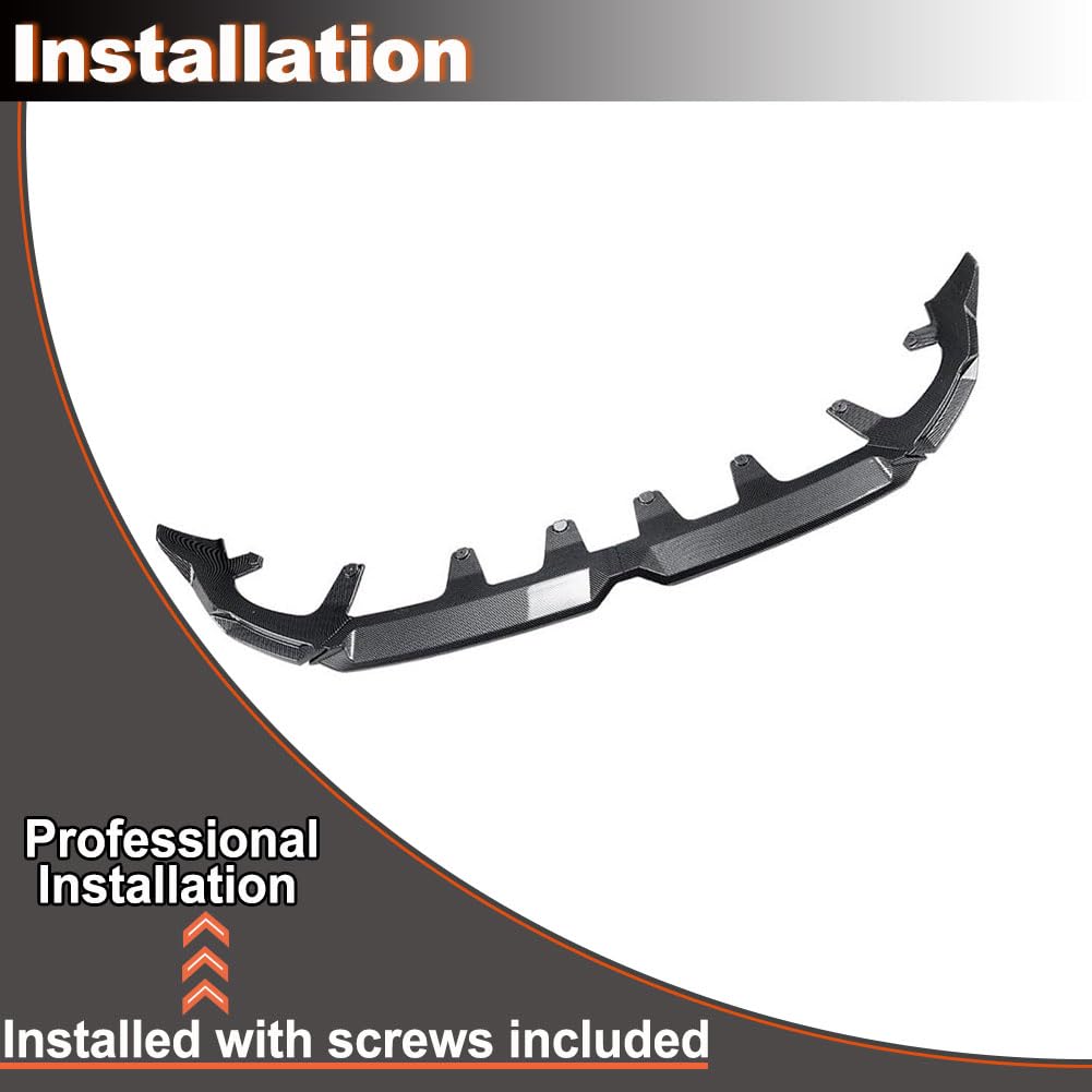 Carbon Look Front Lip Spoiler Compatible with BMW X3 G45 2025+ Sport Utility 4-Door ABS Car Front Bumper Lower Spoiler Lip Sp