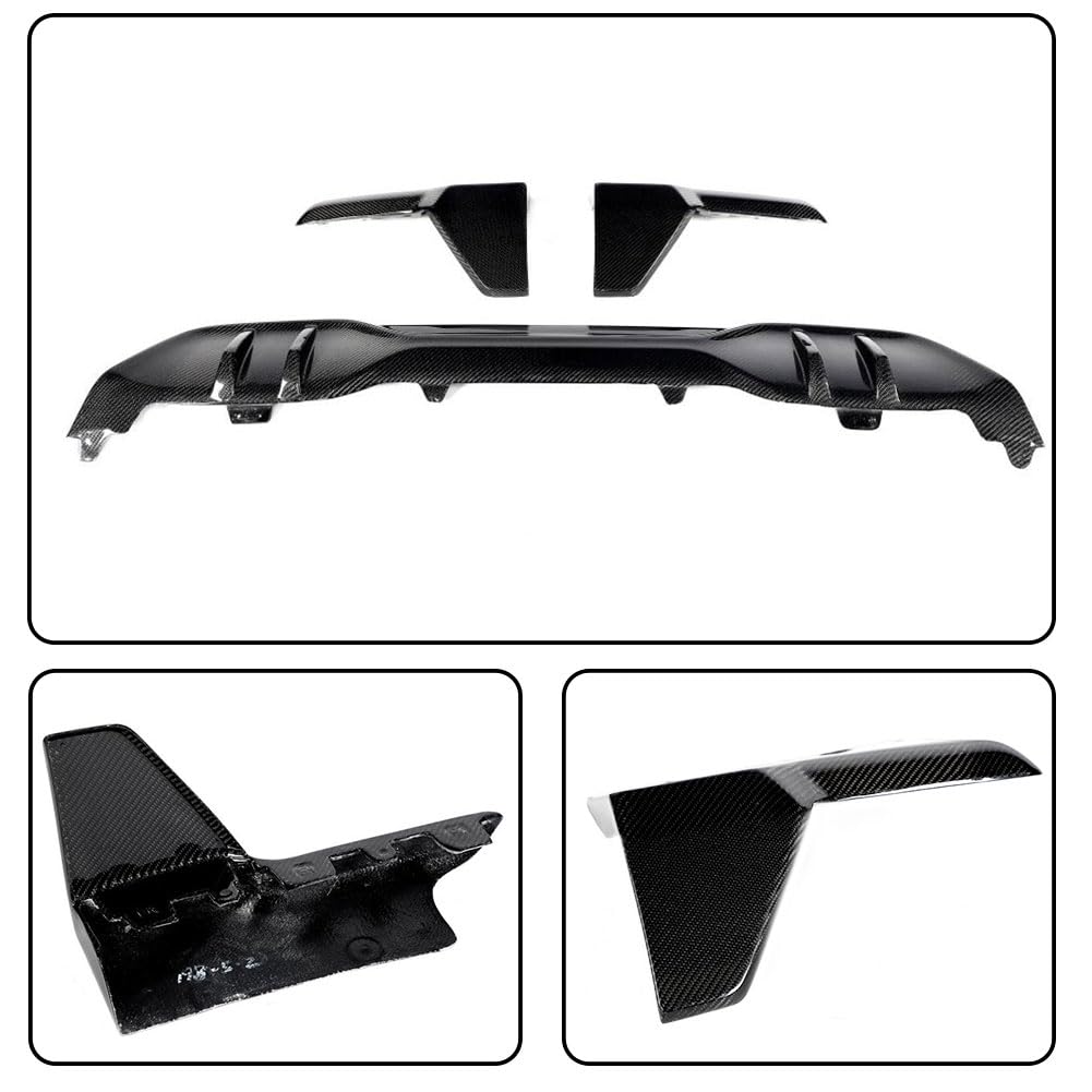Real Carbon Fiber Rear Bumper Diffuser Fits for BMW X5 G05 M Sport LCI 2024-2026 Lower Bumper Lip Spoiler Body Kit Factory Ou