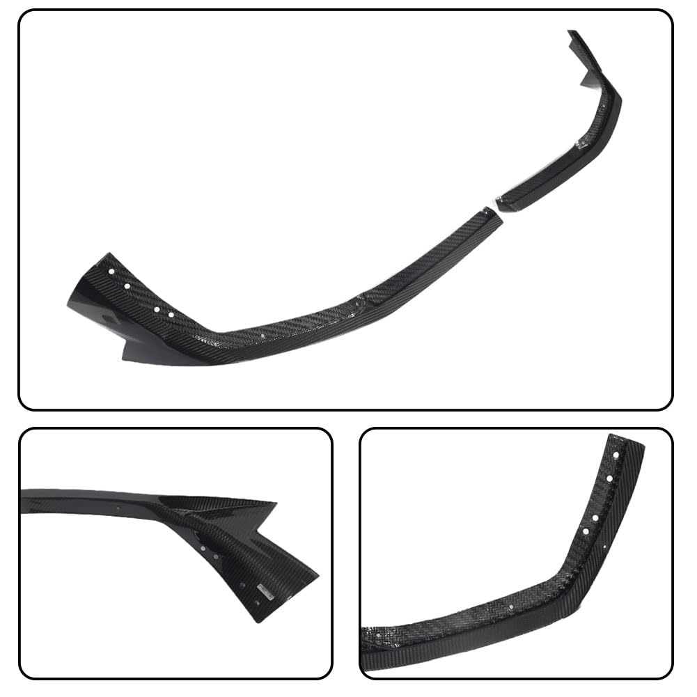 Dry Carbon Fiber Front Lip Compatible with BMW X6M F96 2020-2022 Front Bumper Lip Chin Spoiler Splitters Protector Body Kits 