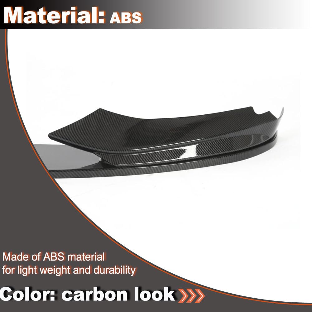ABS Front Bumper Lip Compatible with BMW 4 Series F32 F33 F36 M Sport 2Door 4Door 2014-2019 420i 428i 435i 440i Carbon Look C