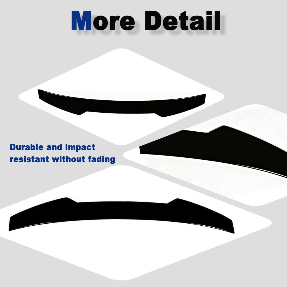A5 Roof Spoiler Glossy Black for Audi A5/S5/RS5 F5 2017-2024 Sportback | ABS Roof Wing Trunk Flap Sporty Fastback Accent Easy