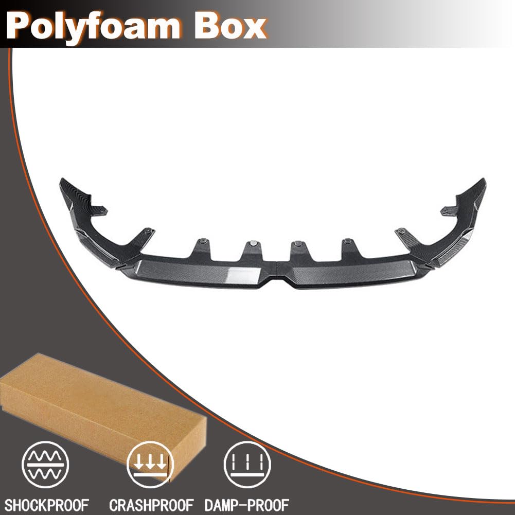 Carbon Look Front Lip Spoiler Compatible with BMW X3 G45 2025+ Sport Utility 4-Door ABS Car Front Bumper Lower Spoiler Lip Sp