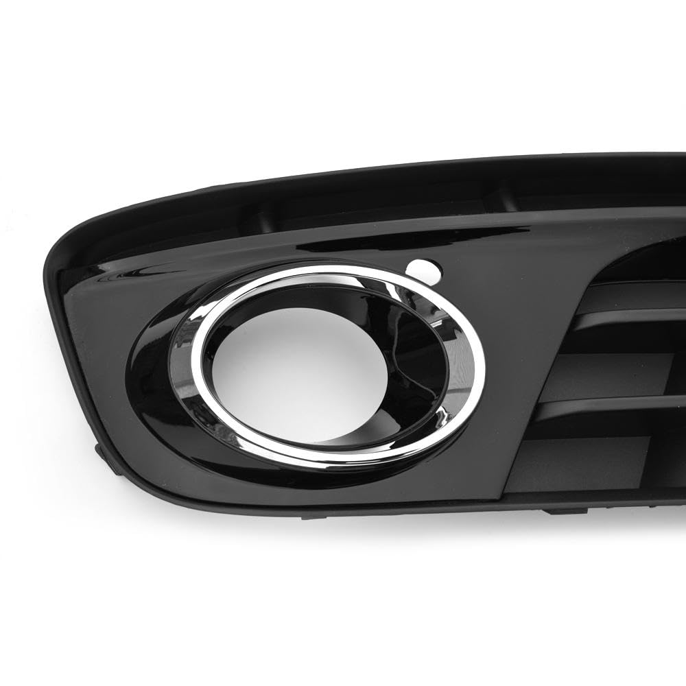 Gloss Black Fog Light Cover Trim Compatible with Audi Q5 2013-2015 ABS Gloss Black Front Bumper Chrome Lower Grille Car Acces