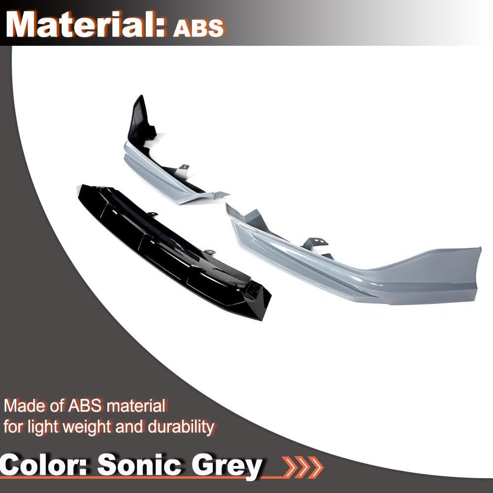 Front Bumper Lip Splitter for Honda Accord 2021-2022 Sonic Grey | Front Lip Splitter Air Dam Bumper Protection Spoiler Splitt