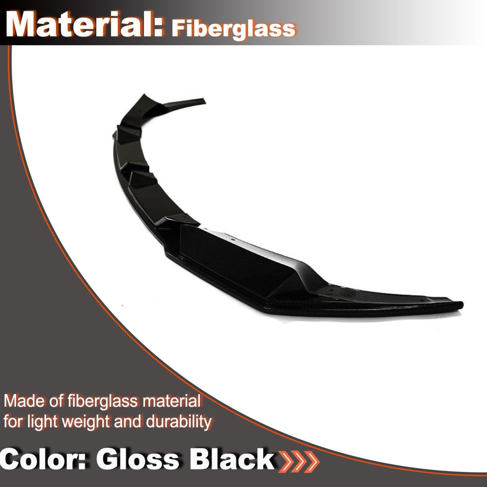 Gloss Black Front Bumper Lip for BMW F97 X3M F98 X4M 2019-2022 Auto Front Chin Spoiler Splitter Protector Air Dam Factory Out