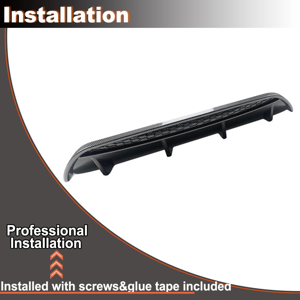Carbo Look Rear Diffuser for Alfa Romeo Stelvio Sport Utility 2017-2023 ABS Lower Bumper Lip Spoiler Body Kit Factory Outlet