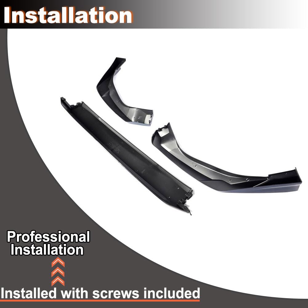 Front Bumper Lip Splitter for Honda Civic 11th 2025+ Blue Lagoon 3PCS | PP Lower Chin Bumper Spoiler Splitter Protection Air 