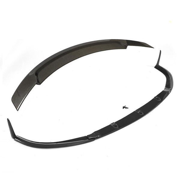 Carbon Fiber Spoier&Front Bumper Lip Fits for Mercedes Benz C Class C205 A205 C63 AMG 2Door 2015-2018 Chin Spoiler Splitter P