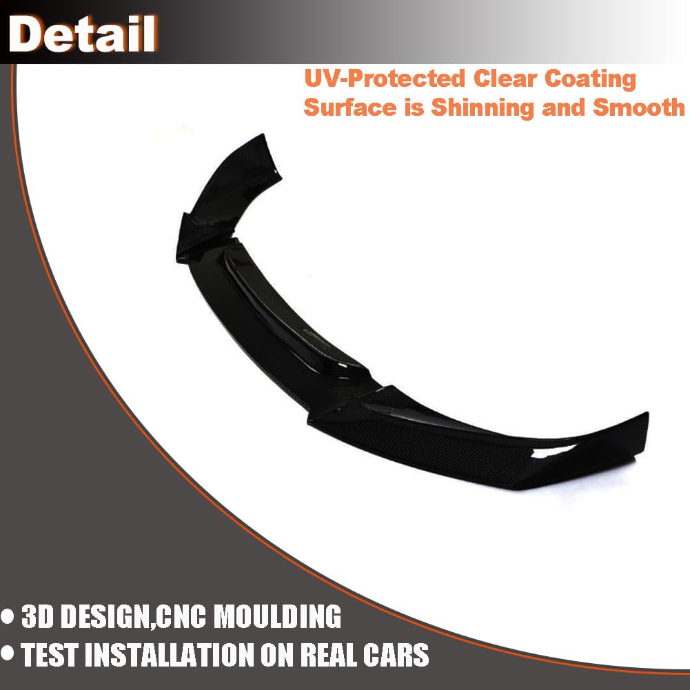 Gloss Black Front Bumper Lip for BMW F16 X6 Standard Bumper 2014-2018 Fiberglass Front Chin Spoiler Splitter Protector (3PCS)