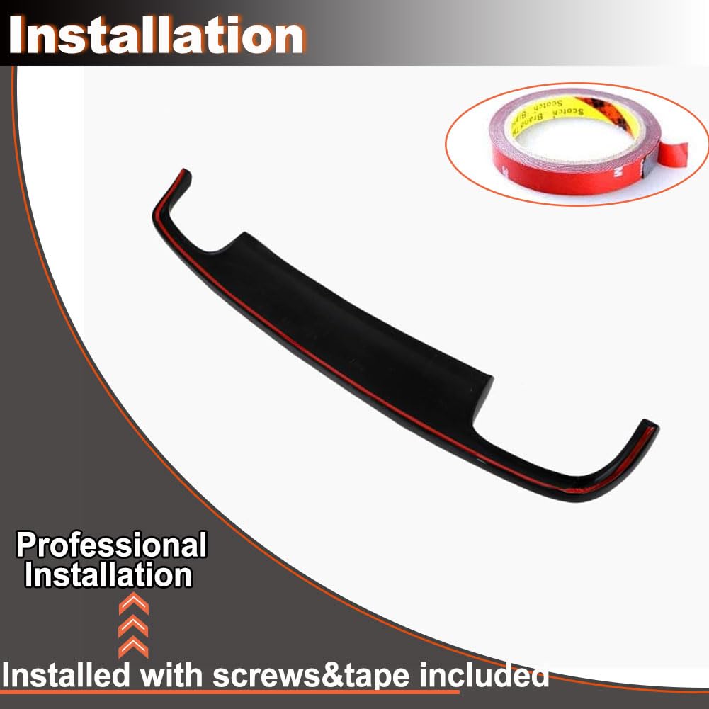 Matte Black Rear Diffuser Fits for Mercedes-Benz E-Class W211 E55 AMG Sedan 2002-2006 Fiberglass Rear Lower Bumper Lip Spoile