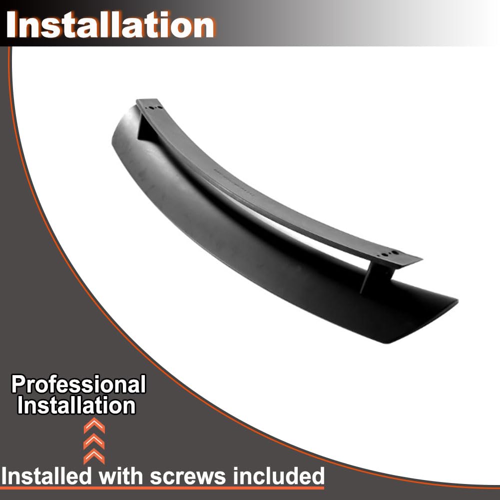 Matte Black Rear Trunk Spoiler Compatible with Porsche 987 Cayman Base S Coupe 2-Door 2005-2012 Fiberglass Auto Car Rear Boot