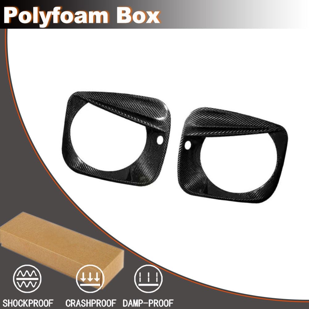 Carbon Fiber Headlight Eyelid Covers for Mercedes Benz G-Class W464 G500 G63 AMG 2019-2024 Front Headlamp Eyebrows Eyelid Dec