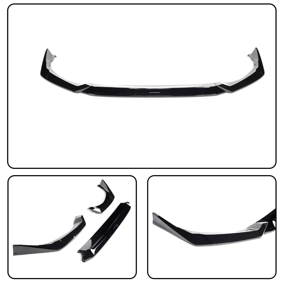 Gloss Black Front Lip Spoiler Compatible with Honda Accord 11th 2025UP PP Front Lip Splitter Air Dam Bumper Protection Spoile