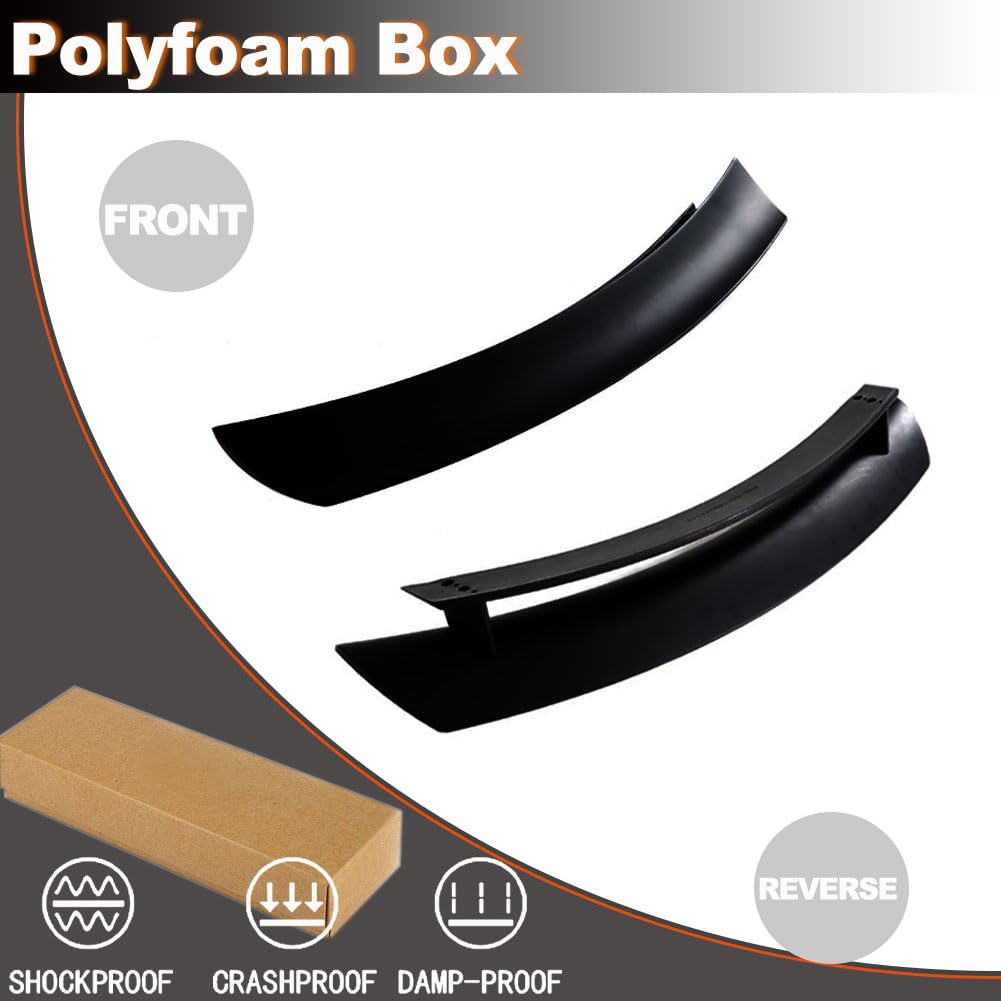 Glossy Black Rear Trunk Spoiler Compatible with Porsche 987 Cayman Base S Coupe 2-Door 2005-2012 FRP Auto Car Rear Boot Lid H
