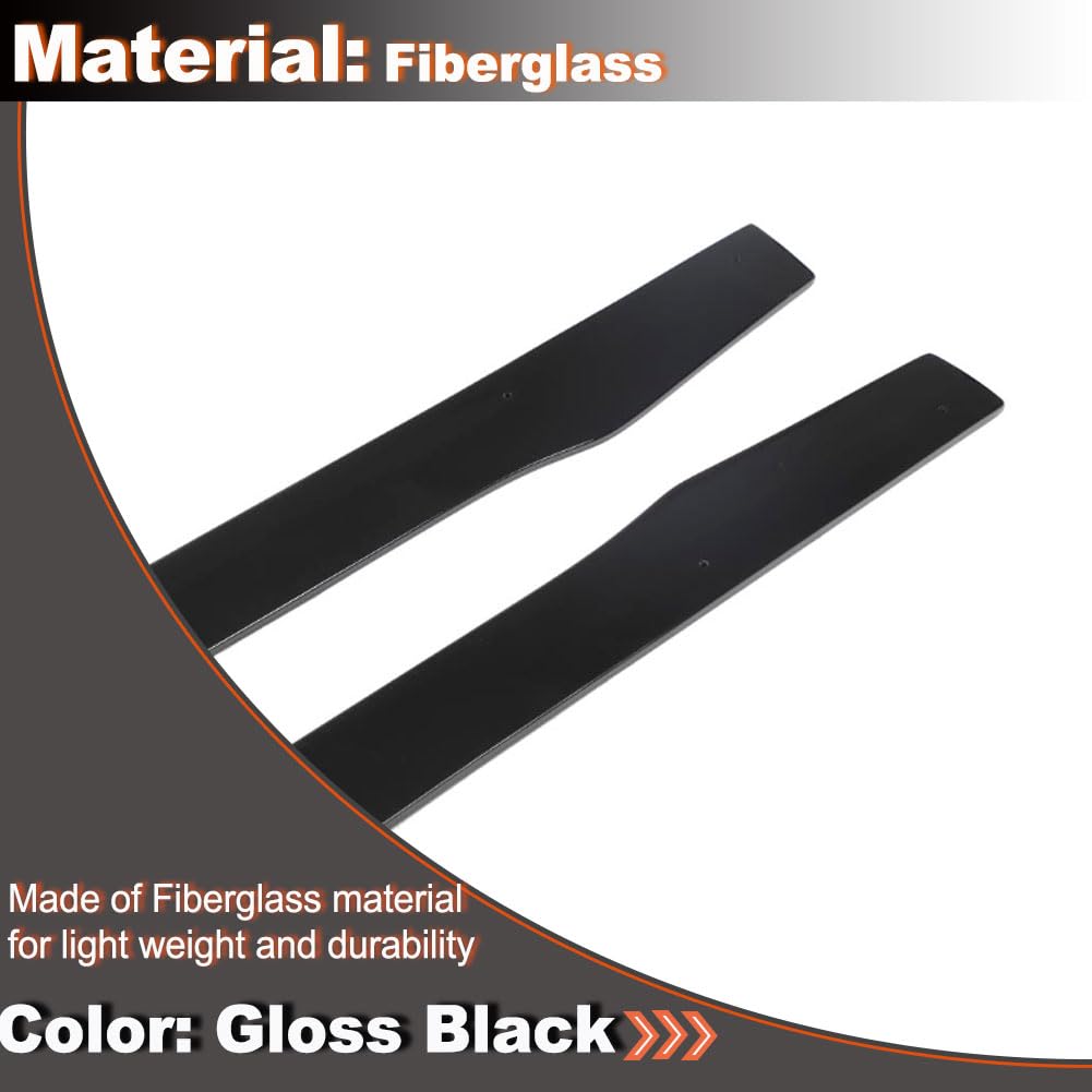 Gloss Black Side Skirts Compatible with Mercedes Benz C-Class W205 C205 2015-2018 A205 C300 C400 Sport C43 C63 AMG 2Door 4Doo