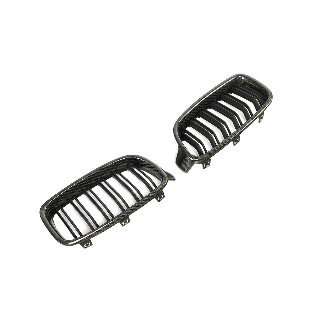 M3 Style Matte black Dual Slat Carbon Fiber Front Grille for BMW 3 Series F30（2012-2019）