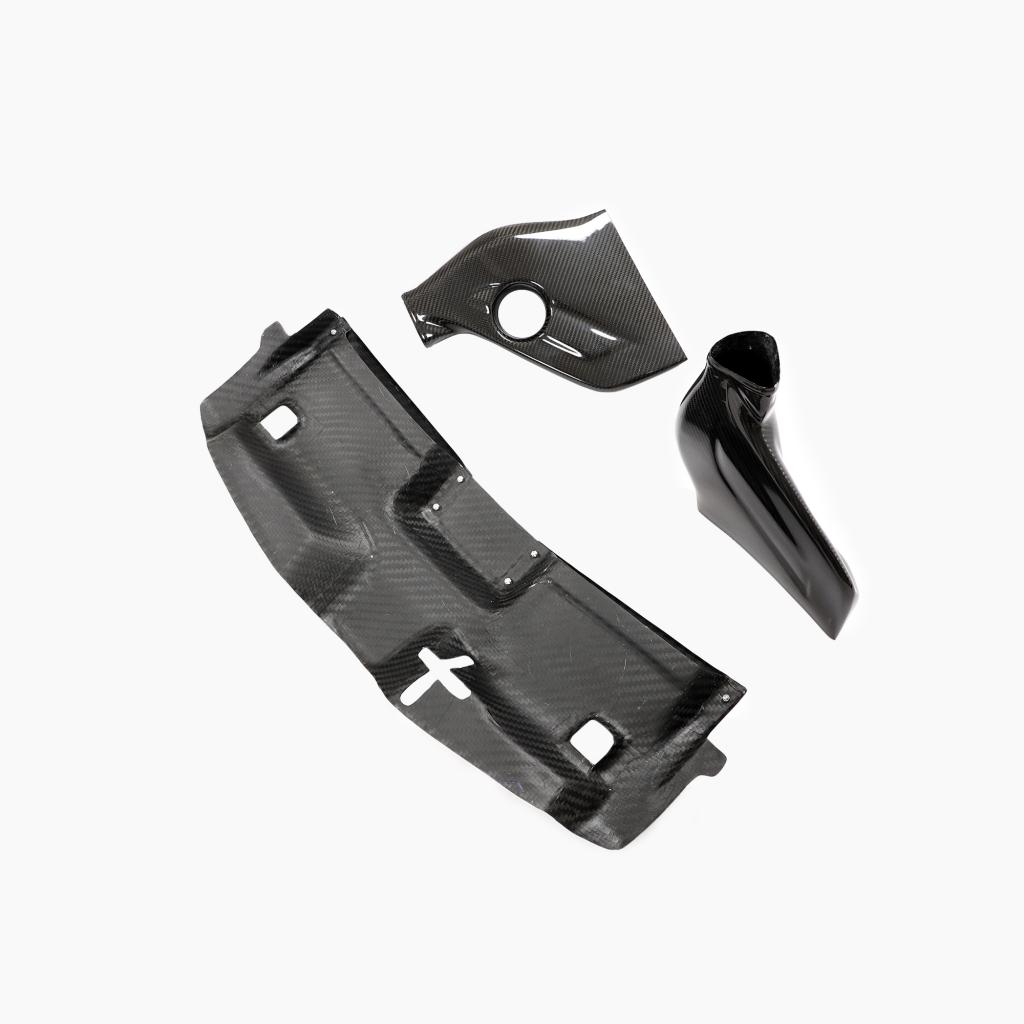Mercedes-Benz C63 W204 Carbon Fiber Air Intake Filter Cover-side back view