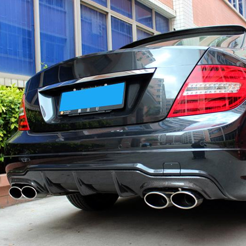 OEM Style Carbon Fiber Rear Diffuser for Mercedes Benz C63 W204 Facelift (2011-2015)