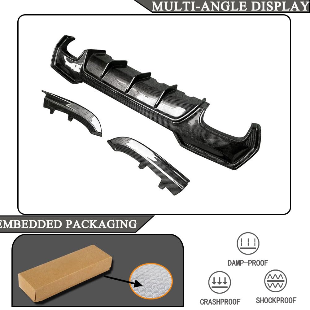 Real Carbon Fiber Rear Diffuser Lip for BMW 4 Series G22 G23 430i M440i M-Sport 2-Door 2021-2025 Lower Bumper Lip Spoiler Bod