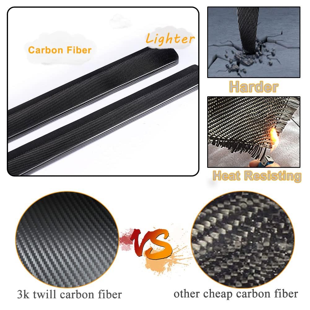 Carbon Fiber Side Skirts for Mercedes Benz W204 C63 AMG Sedan2008-2014 | Car Body Side Skirt Extensions Panel Anti Scratch Sp